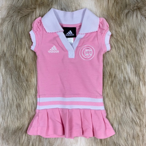 3-6 Months Adidas Chicago Cubs Short Sleeve Pink Dress - Picture 1 of 3